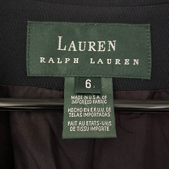 Lauren Ralph Lauren VTG Blazer Women Sz 6 Navy 1 Button Button Cuffs Made in USA - Picture 2 of 9